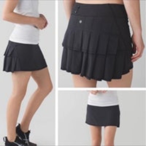 Lululemon Run Pace Setter Skirt Black - Picture 1 of 2